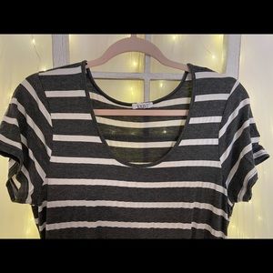 Exist Grey Striped Maxi Dress